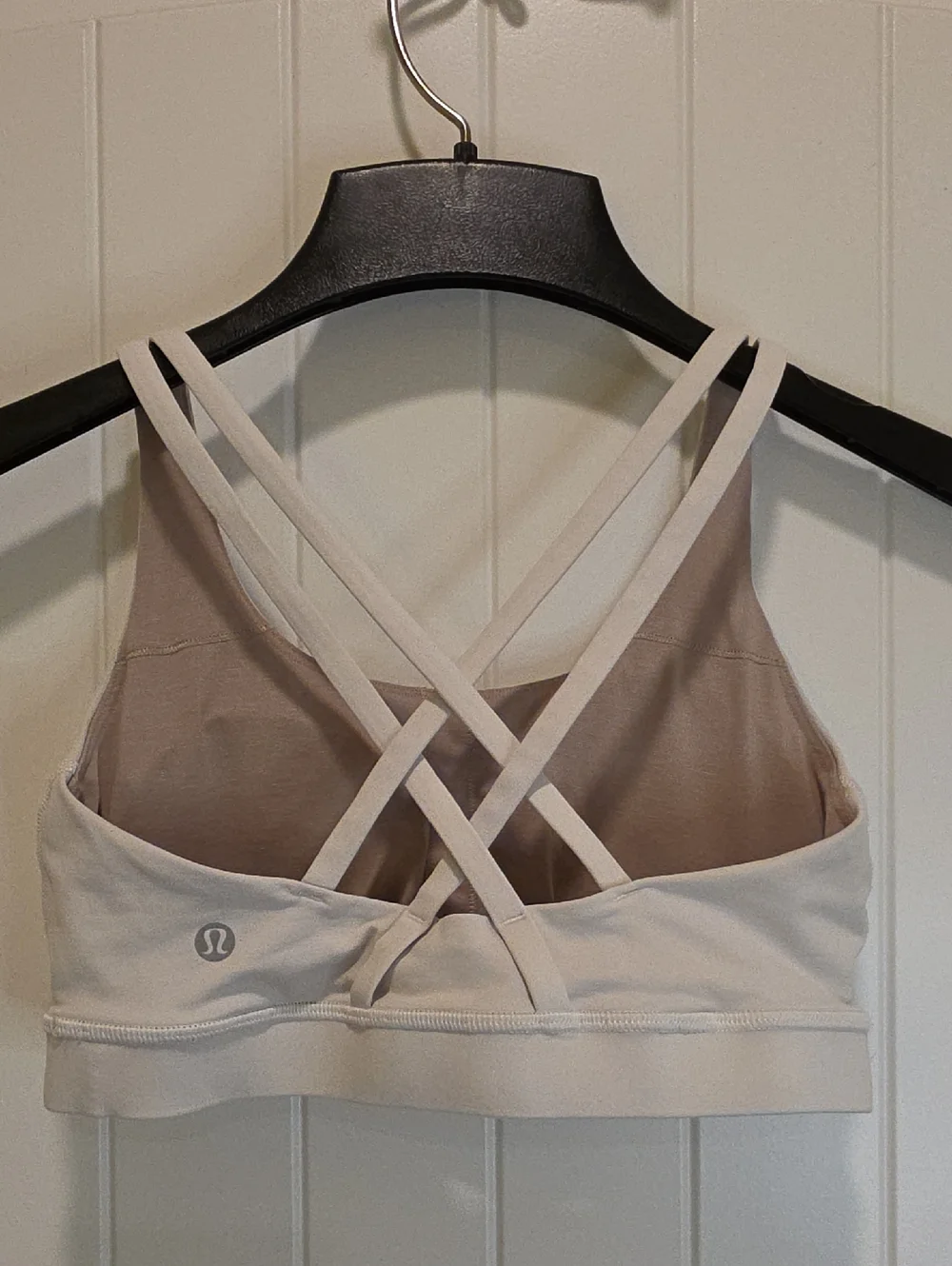 Lululemon White Cropped Lighly Padded Sports Bra Size 6
